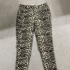 Banana Republic Leopard Print Straight Leg Pants